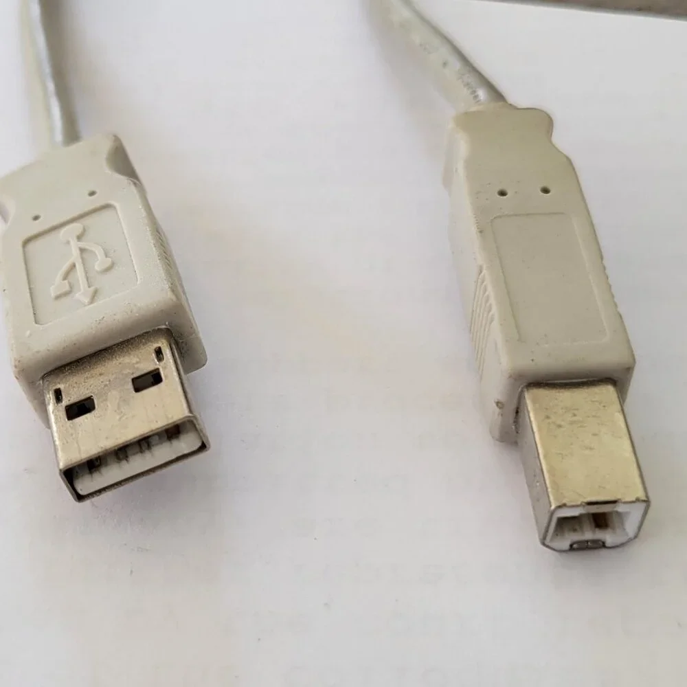 USB 2.0 Printer Cable Type A Male to B Male, High-Speed Data Cord